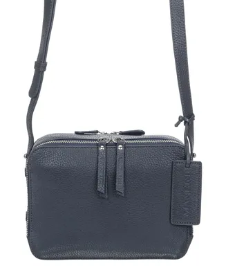 Mancini Women's Pebbled Rachel Camera Style Crossbody Handbag