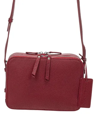 Mancini Women's Pebbled Rachel Camera Style Crossbody Handbag
