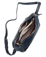 Mancini Women's Pebbled Charlize Crossbody Handbag