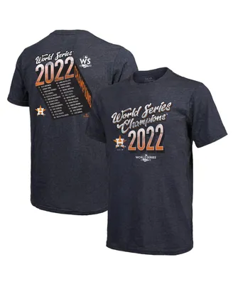 Men's Majestic Threads Navy Houston Astros 2022 World Series Champions Life Of The Party Tri-Blend T-shirt