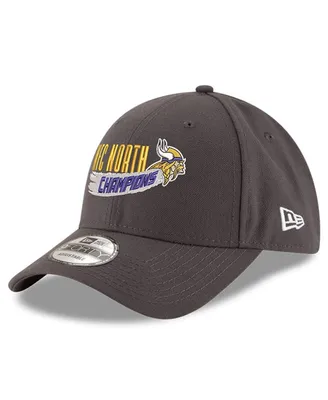 Men's New Era Graphite Minnesota Vikings 2022 Nfc North Division Champions 9FORTY Adjustable Hat