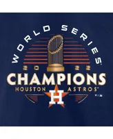 Big Boys Fanatics Navy Houston Astros 2022 World Series Champions Signature Roster T-shirt