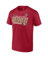 Men's Fanatics Scarlet San Francisco 49ers 2022 Nfc West Division Champions Big and Tall Divide Conquer T-shirt