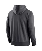 Men's Jordan Anthracite Oklahoma Sooners Logo Performance Full-Zip Hoodie