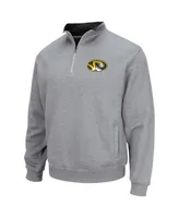 Men's Colosseum Heathered Gray Missouri Tigers Tortugas Team Logo Quarter-Zip Jacket