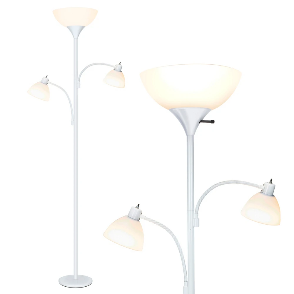 Brightech Sky Dome Double 72" Led Torchiere Floor Lamp with Adjustable Arms