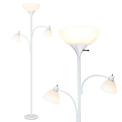 Brightech Sky Dome Double 72" Led Torchiere Floor Lamp with Adjustable Arms