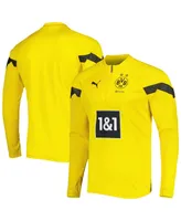 Men's Puma Yellow Borussia Dortmund Raglan DryCELL Quarter-Zip Training Top