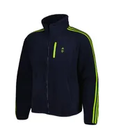 Men's adidas Navy Manchester United Lifestyler Fleece Full-Zip Jacket