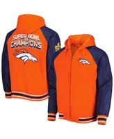 Men's G-iii Sports by Carl Banks Orange Denver Broncos 3x Champions Defender Raglan Full-Zip Hoodie Varsity Jacket