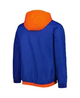 Men's Starter Blue New York Knicks The Triple Double Full-Zip Hoodie Jacket