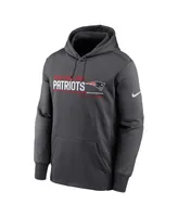 Men's Nike Anthracite New England Patriots Prime Logo Name Split Pullover Hoodie