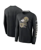 Men's Nike Black New Orleans Saints Fashion Tri-Blend Long Sleeve T-shirt