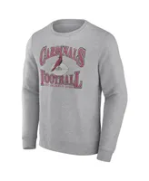 Men's Fanatics Heathered Charcoal Arizona Cardinals Playability Pullover Sweatshirt