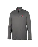 Men's Colosseum Charcoal Utah Utes Logo Quarter-Zip Windshirt