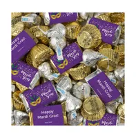 Just Candy 105 pcs Mardi Gras Candy Hershey's Chocolate Mix (1.75 lb) - Assorted Pre