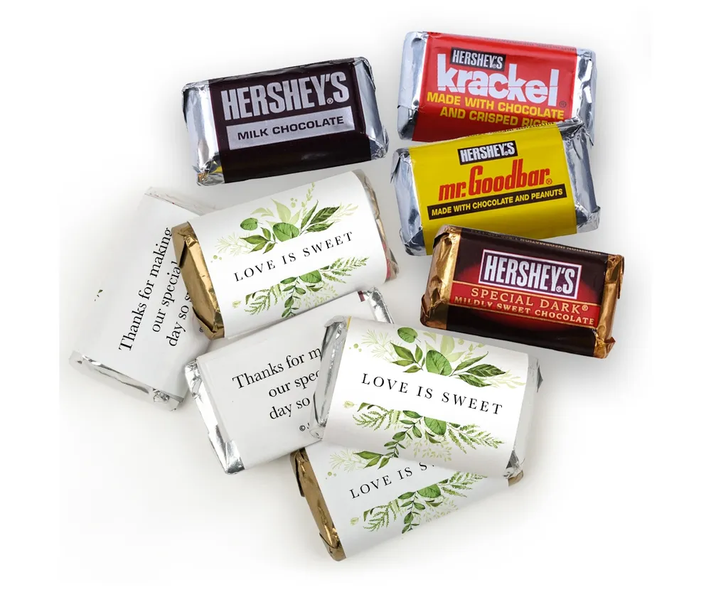Just Candy 105 pcs Wedding Candy Hershey's Chocolate Mix (1.75 lb) - Botanical - Assorted Pre