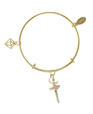 Zomi Gems Ballerina Gold Bangle Bracelet for Girls