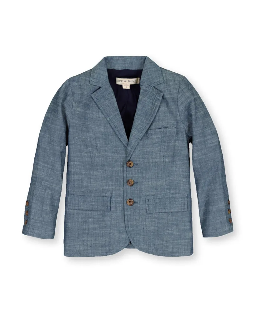 Hope & Henry Toddler Boys Chambray Suit Jacket