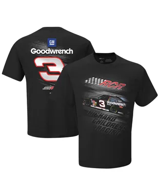 Men's Checkered Flag Sports Black Richard Childress Racing Goodwrench T-shirt