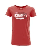 Women's Blue 84 Red Utah Utes 2022 Pac-12 Football Conference Champions Locker Room T-shirt