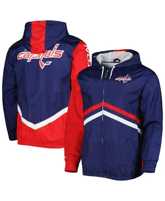 Men's Mitchell & Ness Navy Washington Capitals Undeniable Full-Zip Windbreaker Jacket
