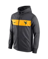 Men's Nike Anthracite West Virginia Mountaineers Logo Performance Full-Zip Hoodie