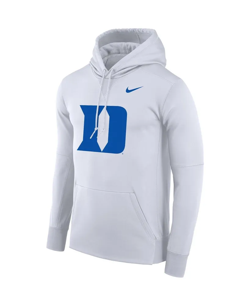 Men's Nike White Duke Blue Devils Performance Pullover Hoodie