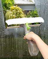 True & Tidy Glass Cleaner Spray Bottle with Built-in Squeegee