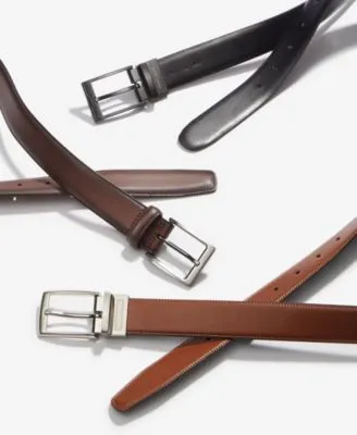Perry Ellis Mens Leather Dress Belts Collection