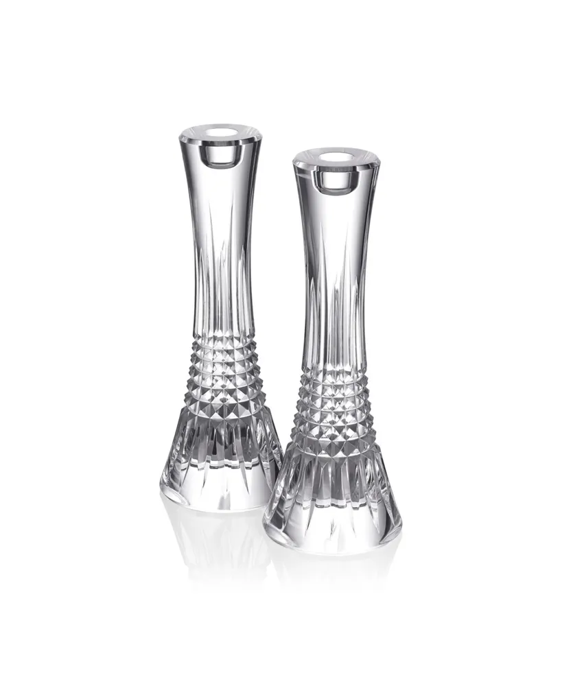 10" Waterford Lismore Diamond Candlestick, Set of 2