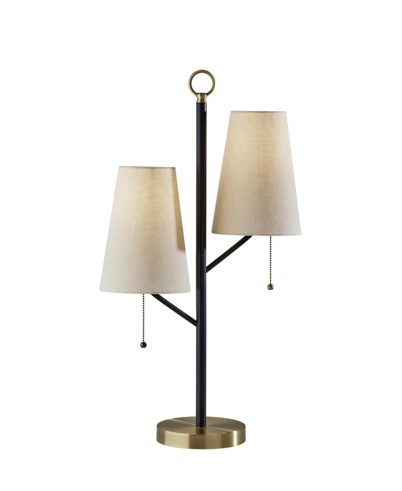 Adesso Daniel Table Lamp - Black with Antique