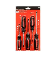 Powerbuilt 5 Piece Screwdriver Set with Double Injection Handles