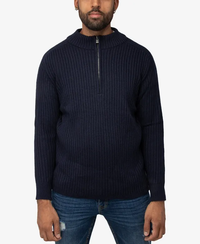 X-Ray Men's Basice Mock Neck Midweight Pullover Sweater - Macy's