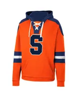 Men's Colosseum Orange Syracuse Lace-Up 4.0 Pullover Hoodie