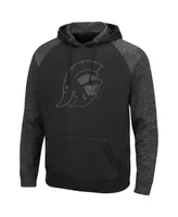 Men's Colosseum Usc Trojans Blackout 3.0 Tonal Pullover Hoodie