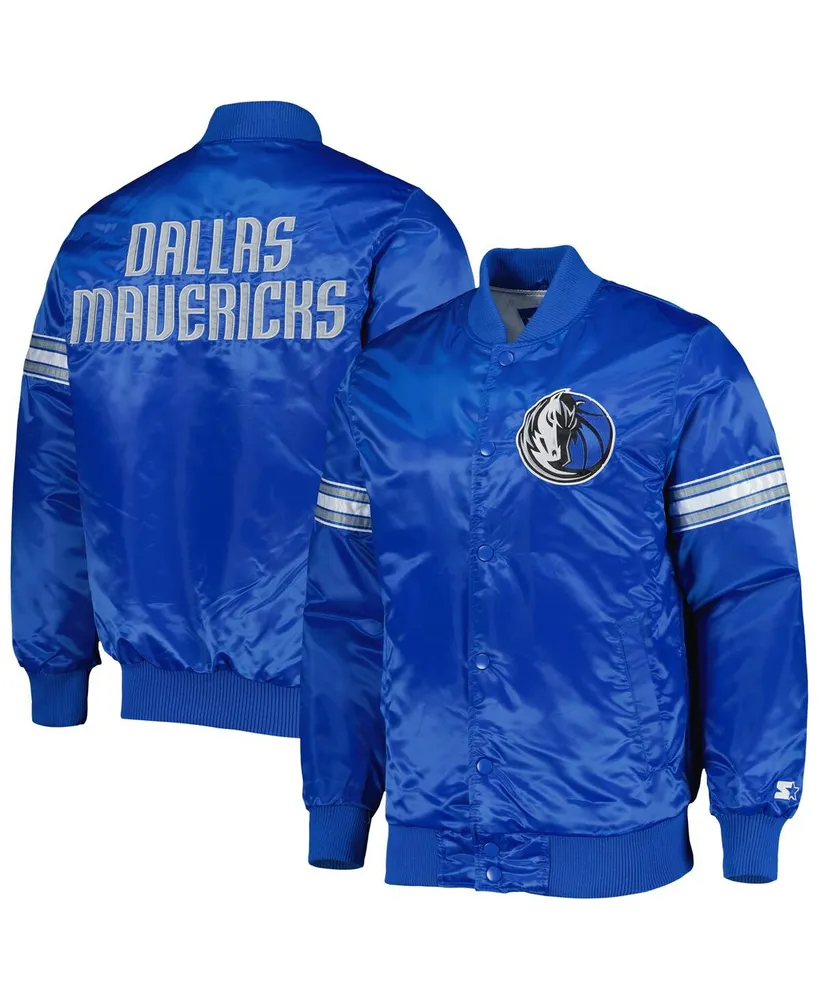 Men's St. Louis Blues Starter Blue Pick & Roll Satin Full-Snap Varsity  Jacket