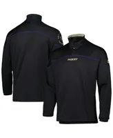 Men's adidas Black Washington Huskies Aeroready Knit Quarter-Snap Jacket