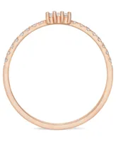 Diamond Three Stone Baguette Ring (1/4 ct. t.w.) in 14k Rose Gold