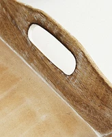 Rosemary Lane Wood Tray, Set of 2, 18", 17" W