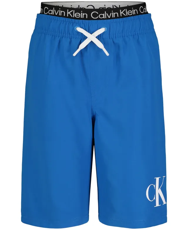 Calvin Klein Big Boys Ombre Logo Swim Trunks - Macy's