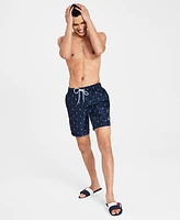 Nautica Men's Quick-Dry Anchor-Print 8" Swim Trunks