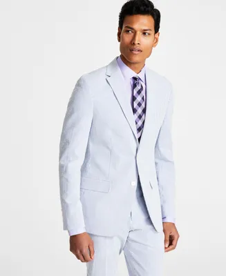 Tommy Hilfiger Men's Modern-Fit THFlex Seersucker Suit Jacket