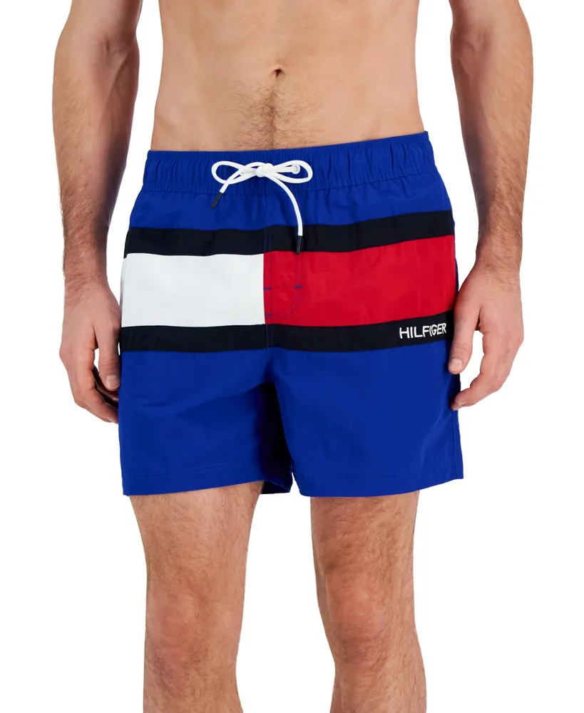 Tommy Hilfiger Men's Flag 7" Swim Trunks, Created for Macy's