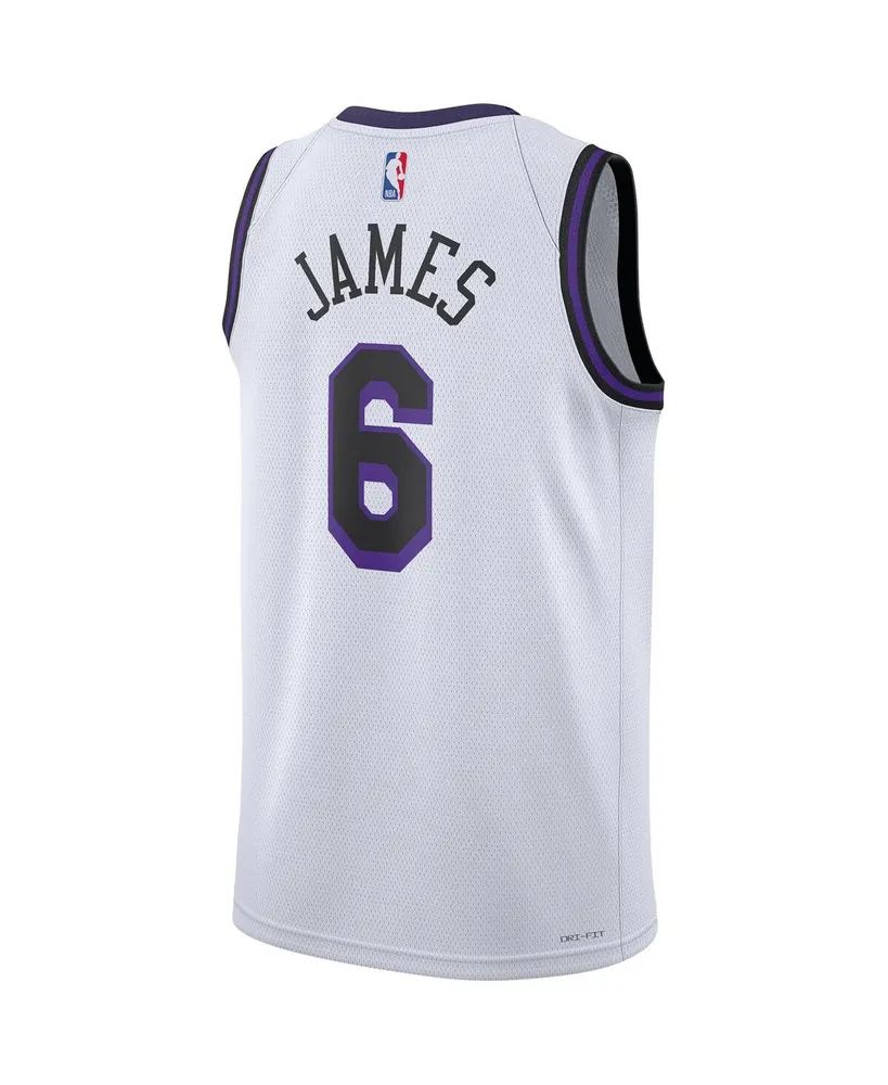 Men's and Women's Nike LeBron James White Los Angeles Lakers / Swingman Jersey