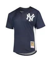 Men's Mitchell & Ness Derek Jeter Navy New York Yankees Cooperstown Collection Mesh Batting Practice Jersey