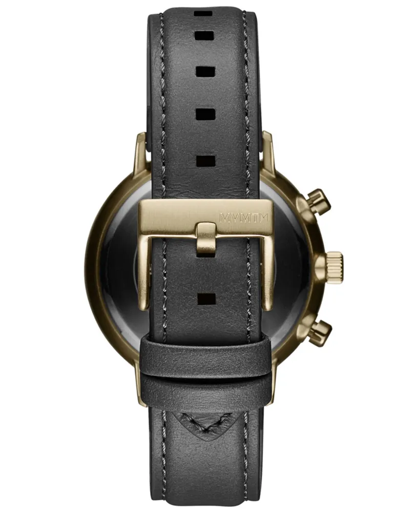 Mvmt Men's Legacy Quartz Traveller Leather Gray Watch 48mm