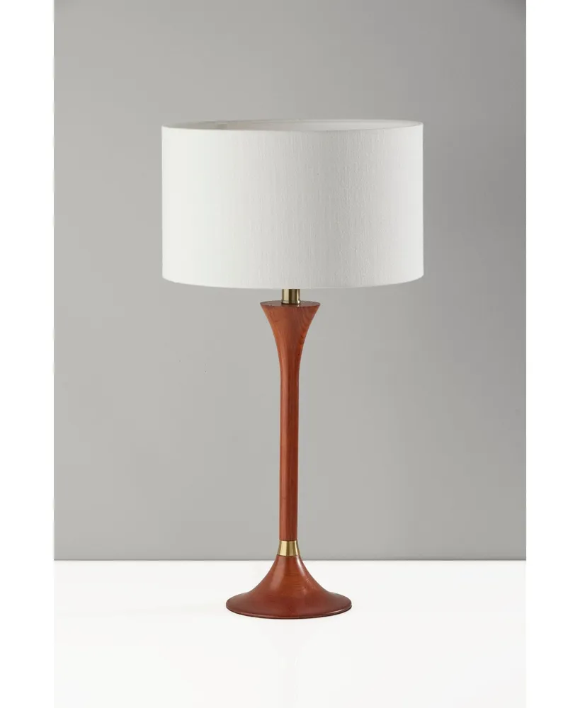 Adesso Rebecca Table Lamp - Rubberwood with Antique