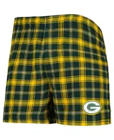 Men's Concepts Sport Green and Gold Bay Packers Ledger Flannel Boxers