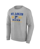 Men's Fanatics Heather Charcoal St. Louis Blues Fierce Competitor Pullover Sweatshirt